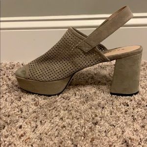 Sacha London Suede Platform Heels